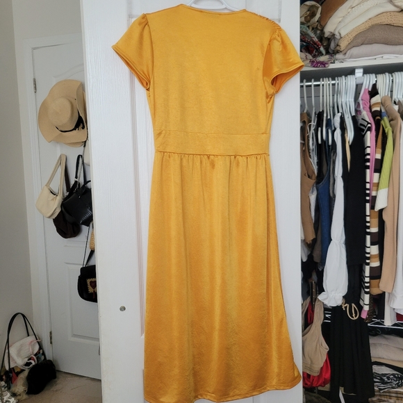 Gorgeous orange/yellow Zara summer  maxi / midi dress - Picture 4 of 4